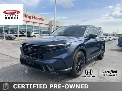 The 2024 Honda CR-V Hybrid EX-L in stunning Canyon River Blue Metallic offers an unparalleled blend...