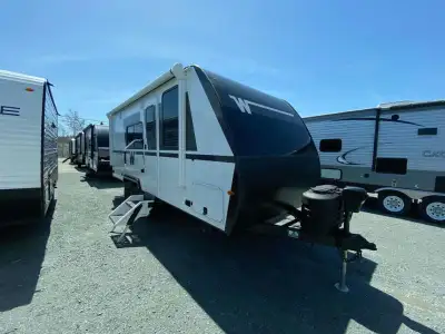 Winnebago Micro Minnie travel trailer 2108FBS highlights: Front 54in.in. x 74in.in. Bed Full Rear Ba...