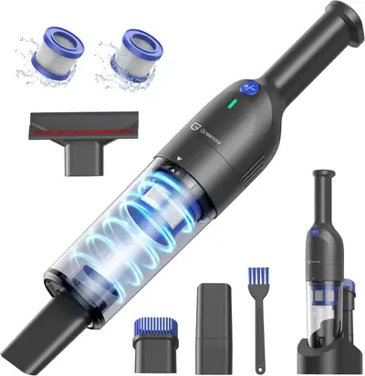 Greenote Handheld Vacuums,Car Vacuum Cleaner Cordless,Mattress Cleaner, Lightweight&Portable at 1.1...