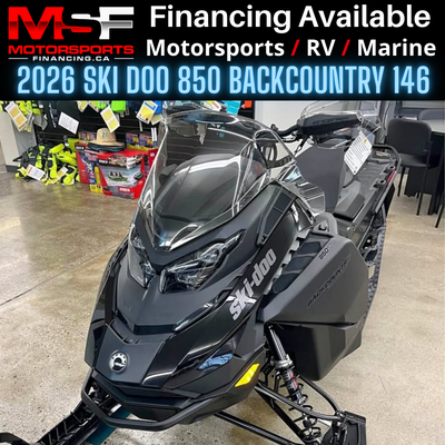 Welcome to Motorsports Financing - Kelowna! 2026 Skidoo 850 Backcountry 146