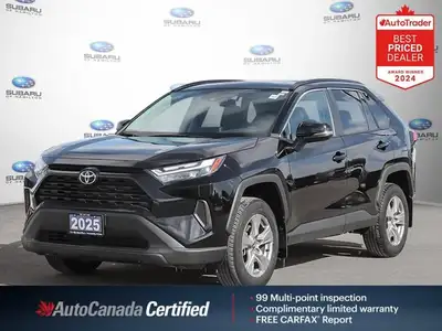 Black 2025 Toyota RAV4 XLE SUNROOF | ALLOYS | AWD AWD 8-Speed Automatic 2.5L 4-Cylinder DOHC Dual VV...