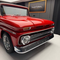 Check out this beautifully restored 1965 Chevrolet C10 Deluxe pickup finished in Cardinal red and Er... (image 5)