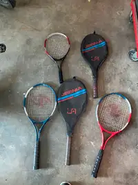 5 tennis racquets