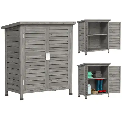 Wooden Garden Storage Shed Kit Wood Garage Tool Organisation Cab, View more