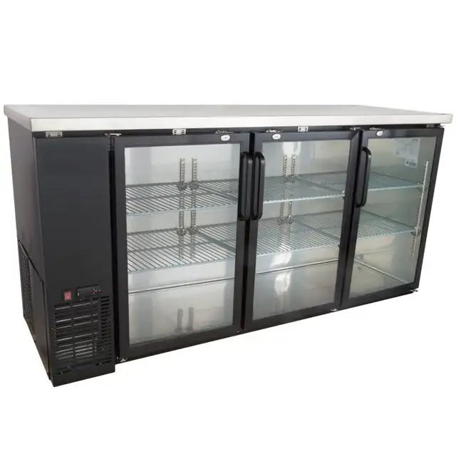 NEW SIEBEL 72″ GLASS BACK BAR COOLER S.S TOP LED LIGHT UBB2472G in Freezers in Lloydminster - Image 5