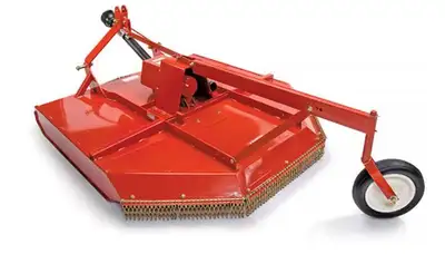 FARM KING ROTARY CUTTERS ARE MADE TO CLEAR THOSE ROUGH AREAS WHERE STONES, TREE STUMPS AND DEBRIS AR...