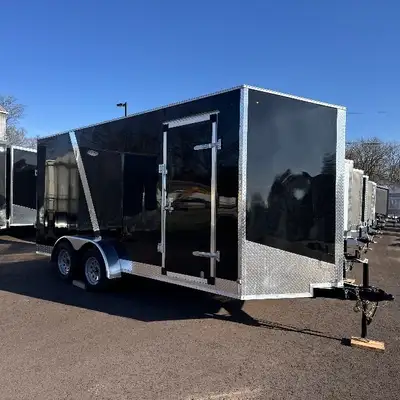 Grand River Trailer Sales Cargo trailer 7x16+Vee Contractor grade frame, 7 interior height ramp door...