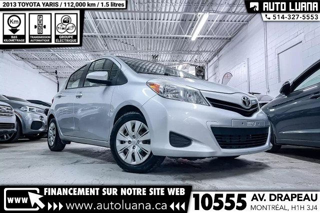 2013 TOYOTA Yaris LE AC/CRUISE/BLUETOOTH/DEMARREUR/112,000km dans Autos et camions  à Ville de Montréal - Image 3