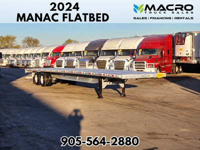 Welcome to Macro Truck Sales! 2024 MANAC FLATBED 53ft Tandem Trailer Aluminum Rims All Aluminum **Fi...