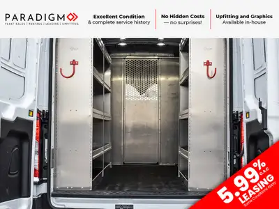 2025 Ford Transit 250 Mid Roof Cargo Van | Shelving + Cab Divider | Work-Ready UPFITTED | FULLY CERT...