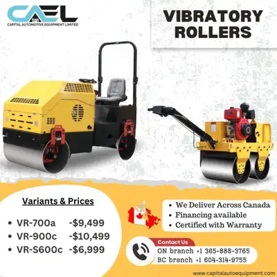 Introducing our versatile lineup of tandem vibratory rollers, designed to meet your compaction needs...