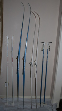 2 cross country skis XC Atomic 190 cm, Peltonen 205 w/ SNS Profi