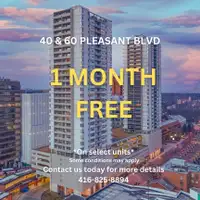 1 Month FREE! Large 1 Bedroom Suite Yonge & St Clair