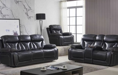 Spencer Stunning  Leather Sofa Set in Espresso Starting at $1299, View more