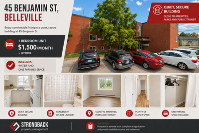 Welcome to 45 Benjamin St a quiet, well-maintained building offering comfortable and convenient livi...