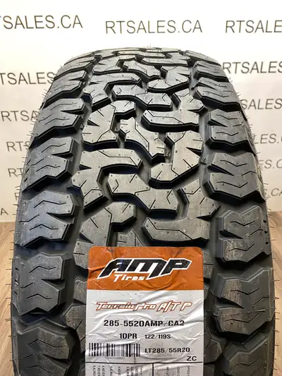 Set of four NEW LT 285/55/20 Amp Pro - 10 ply / Load range E - rated for 96,000 kms 729419106881 ___...