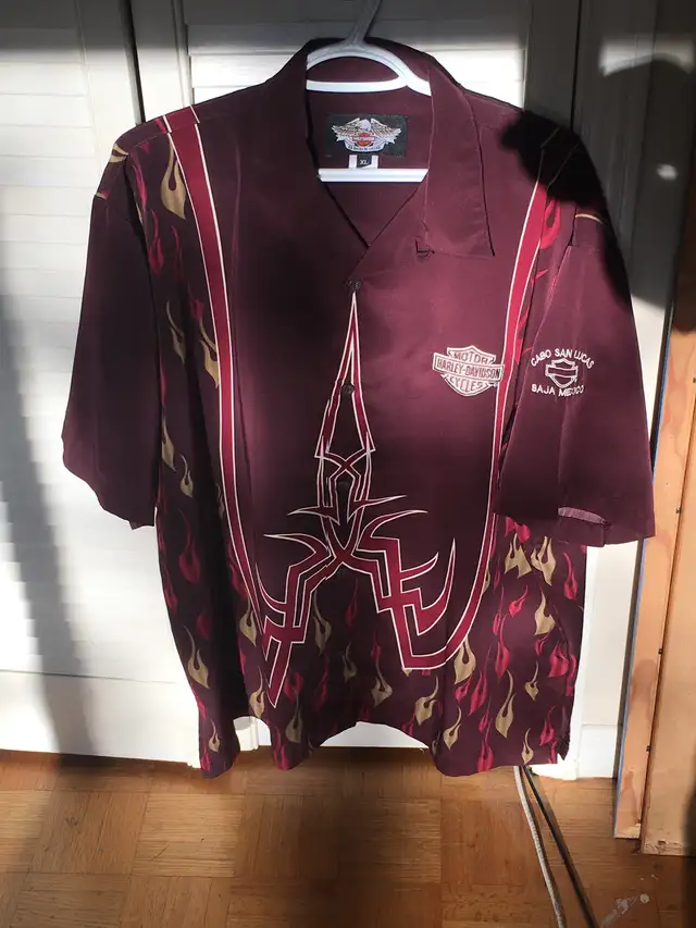 Harley Davidson Cycles-Cabo San Lucas-Baja Mexico-Satin Shirt-XL in Street, Cruisers & Choppers in City of Toronto - Image 3