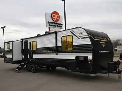 The 2026 Avenger 30PO is a large, family-focused travel trailer designed to make group camping comfo...