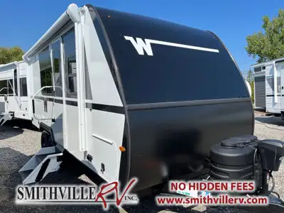Bright, lightweight couples trailer with front queen walkaround bed! Features: Sleeps 4- front queen...