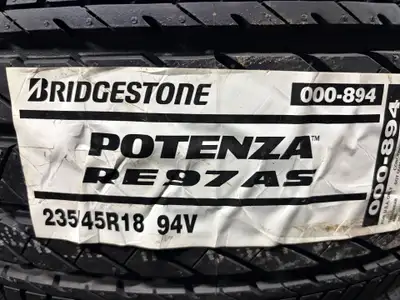 These are NEW Bridgestone Potenza RE97AS Top Line Summer Tires. $100 Mail in Rebate with The Purchas...