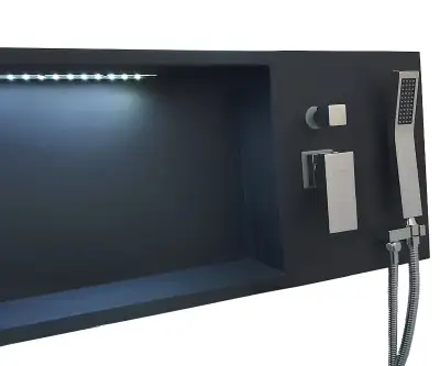 Niche de douche en acier inoxydable Finition élégante Installation simple et rapide 304 16GA Rebord...