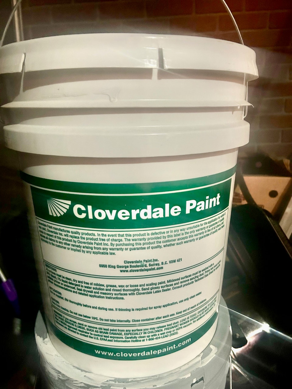 new 5 gallon pail of interior eggshell paint from Cloverdale | Painting ...