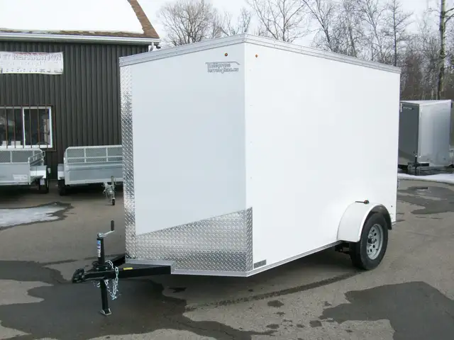 2025 Weberlane CARGO 6' X 10' V-NOSE 1 ESSIEU RAMPE 6'.6 4 D-RIN in Cargo & Utility Trailers in Laval / North Shore - Image 9