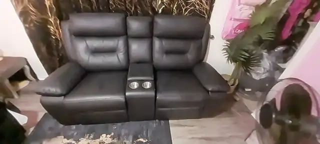 Leather eletric recliner