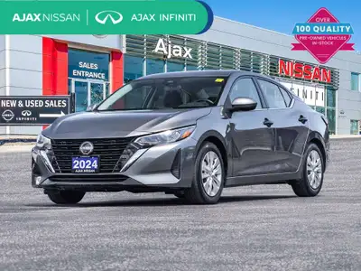 2024 Nissan Sentra S Gun Metallic 2.0L 4-Cylinder DOHC 16V FWD CVT with Xtronic 4D Sedan APPLE CAR P...