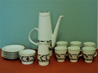 1960s Espresso/Mocha Coffee Set for 6, Freiberg Porzellan, M-C-M City of Montréal Greater Montréal Preview