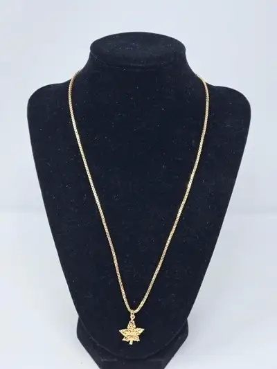 10K pendant and chain, View more
