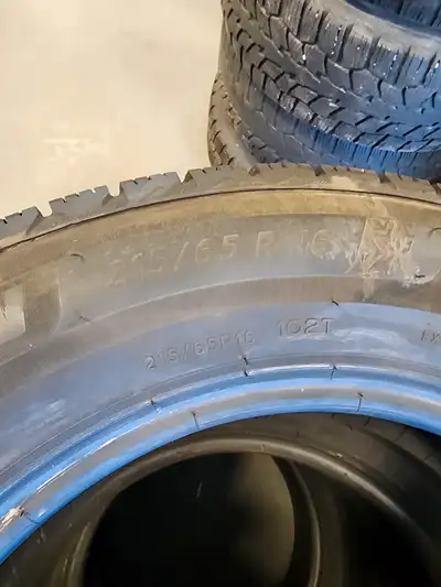 Set of used winter tires with lots of tread, on clearance. Size: 215/65R16 Vehicle: Mazda CX30 GX Wi...