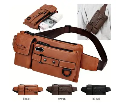 New Stylish & Secure Men’s Crossbody Bag Large 3-Compartment Pou, View more