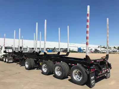 BWS 51LF4X3T AB - 51' Quad Axle Log Trailer - 51' x 120in, Set Up for Tri-Drive Truck, 9'6in Axles,...