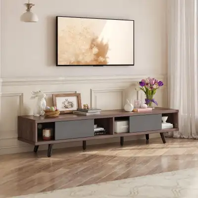 BRAND NEW - Bestier 70 inch Mid Century Modern TV Stand... LOT#, View more