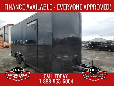 Welcome to Factory Outlet Trailers! NEW Cargo Mate 8.5x16ft E-Series Enclosed by Forest River - Rear...
