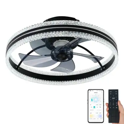 NEW! NUTCRUST Flush Mount Ceiling Fa... ID# 62, View more