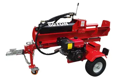 60 TON HYDRAULIC 15 HP GAS PORTABLE LOG SPLITTER TRAILER, View more