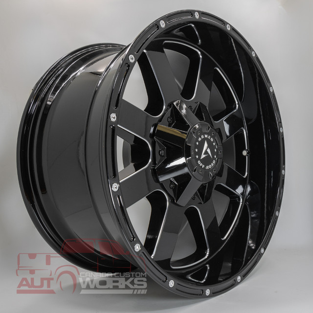 ARMED BRIGADE! gloss BLACK & MILLED - 5,6 & 8 BOLT IN STOCK in Tires & Rims in Calgary - Image 2