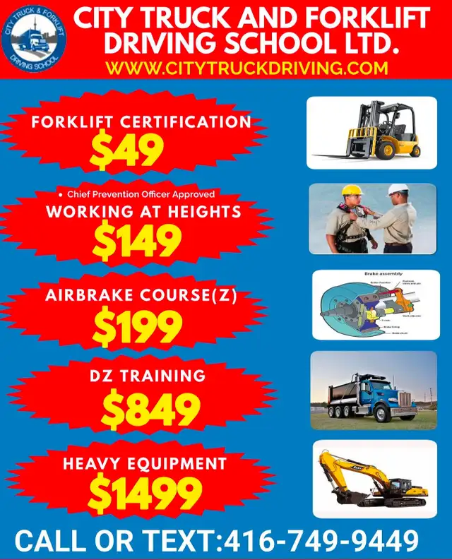 CITY TRUCK AND FORKLIFT DRIVING SCHOOL in Classes & Lessons in Mississauga / Peel Region - Image 9