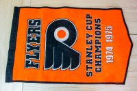 Philadelphia Flyers 1974 1975 Stanley Cup Champions Felt Banner