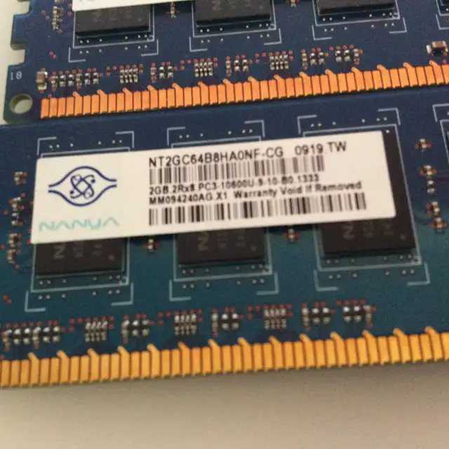 NT2GC64B8HAONF-CG"  Nanya 2GB DDR3 PC3-10600U desktop in System Components in Mississauga / Peel Region - Image 5