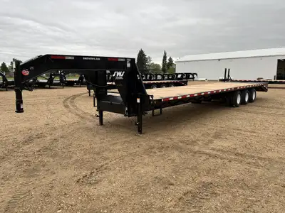 NEW 2025 SWS 8.5 x 38' Gooseneck Trailer Tri Dual Axle 3 x 10,000 lb Axles w/ Electric Brakes on all...