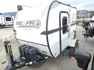 Forest River Rockwood Geo Pro travel trailer 12RK highlights: Dual Entry Bed Entertainment Center Ou...