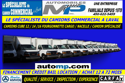 **LA PLACE À LAVAL - UN SEUL NOM « **AUTOMOBILES MP** INC,» **LE SPÉCIALISTE** DES **CAMIONS COMMERC...