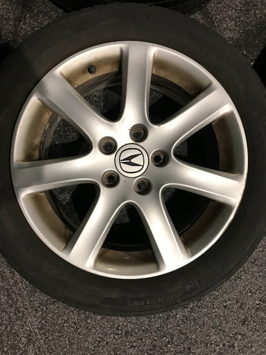 17” Acura TSX Oem rims + 215 50 17 Michelin all season tires in Tires & Rims in Markham / York Region - Image 4