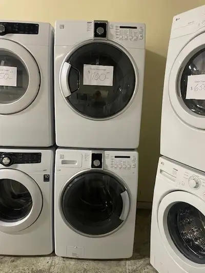 Laveuse sécheuse frontales blanches Kenmore ( remis a neuf ), View more