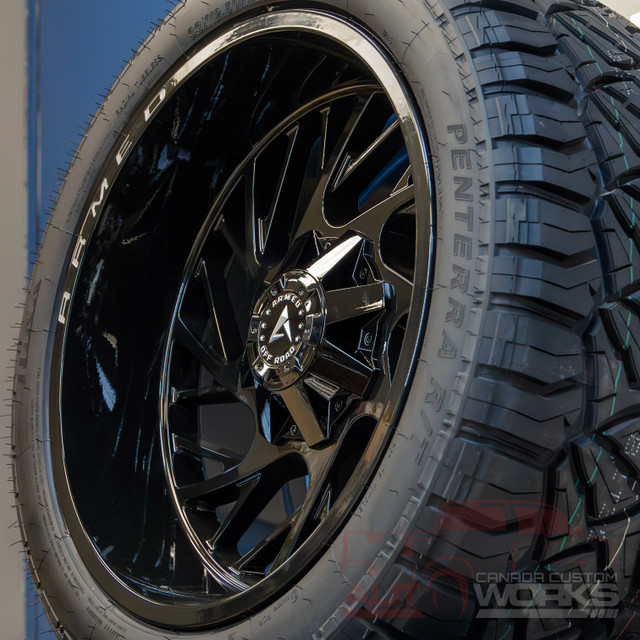 BRAND NEW! GLOSS BLACK 22x10 in HEAVY DUTY rims!! ONLY $1490/SET in Tires & Rims in Grande Prairie - Image 2