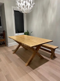 $850.00 BRAND NEW dining table with a FREE! Matching bench