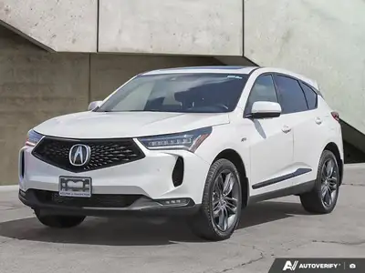 2023 Acura RDX A-SPEC SH-AWD. No Accidents. Finished in Pearl White paint over a Black Leather/Alcan...